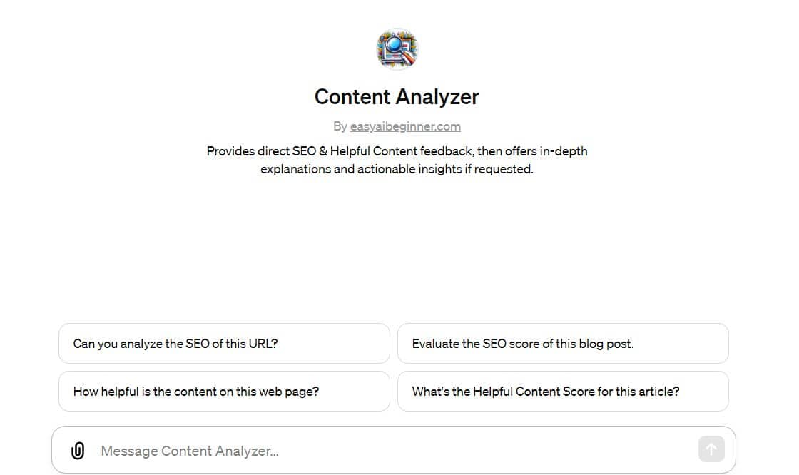 Content Analyzer GPT
