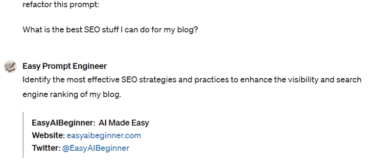 Easy Prompt Engineer GPT - Easy AI Beginner