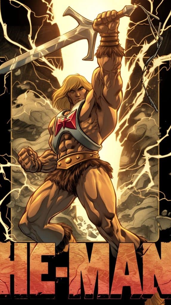 He-Man from Masters of the Universe poster.