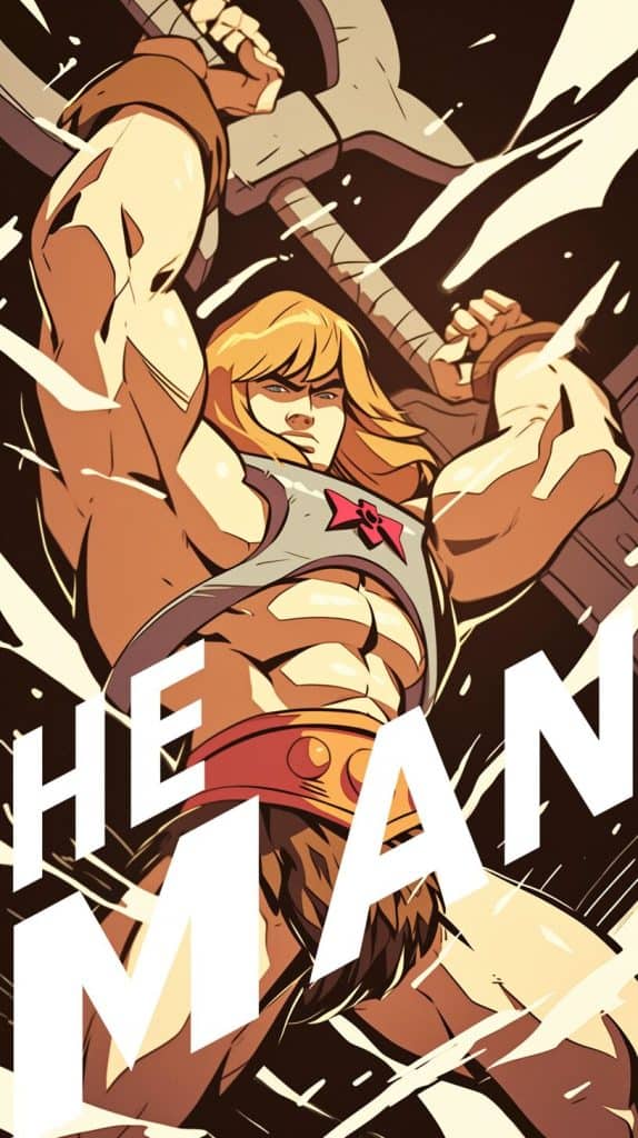 He-Man from Masters of the Universe poster.