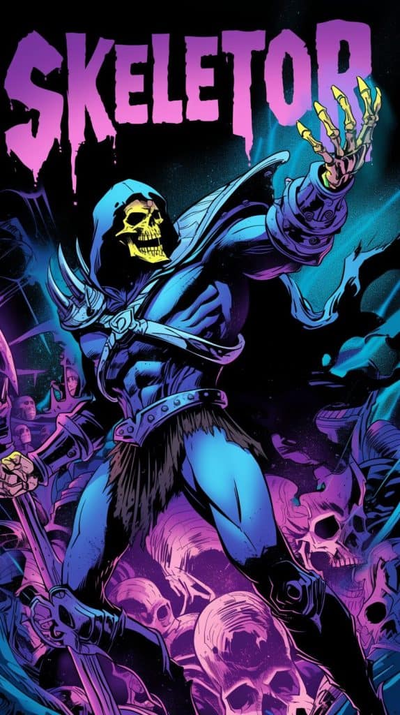 Skeletor from Masters of the Universe poster.