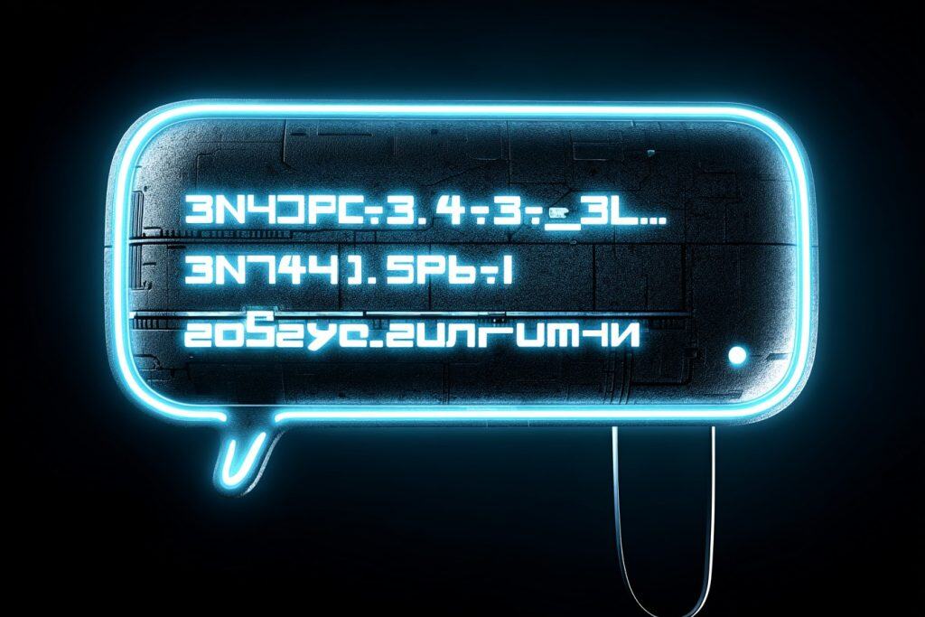 A glowing text bubble representing securing your system instructions.