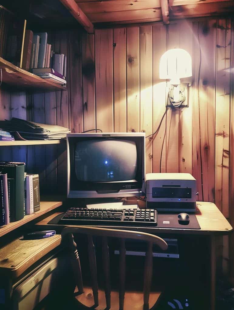 i386 PC in a basement in the 90s.