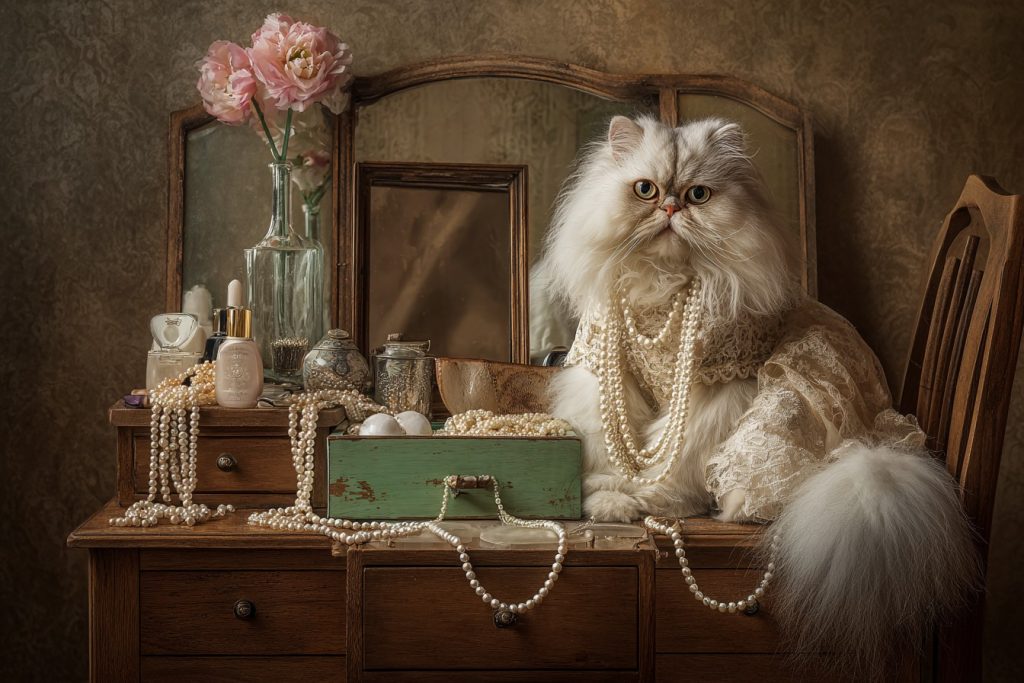 A regal Persian cat.