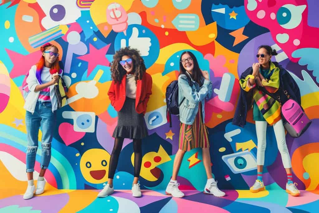A vibrant energetic image for a social media campaign targeting Gen Z.