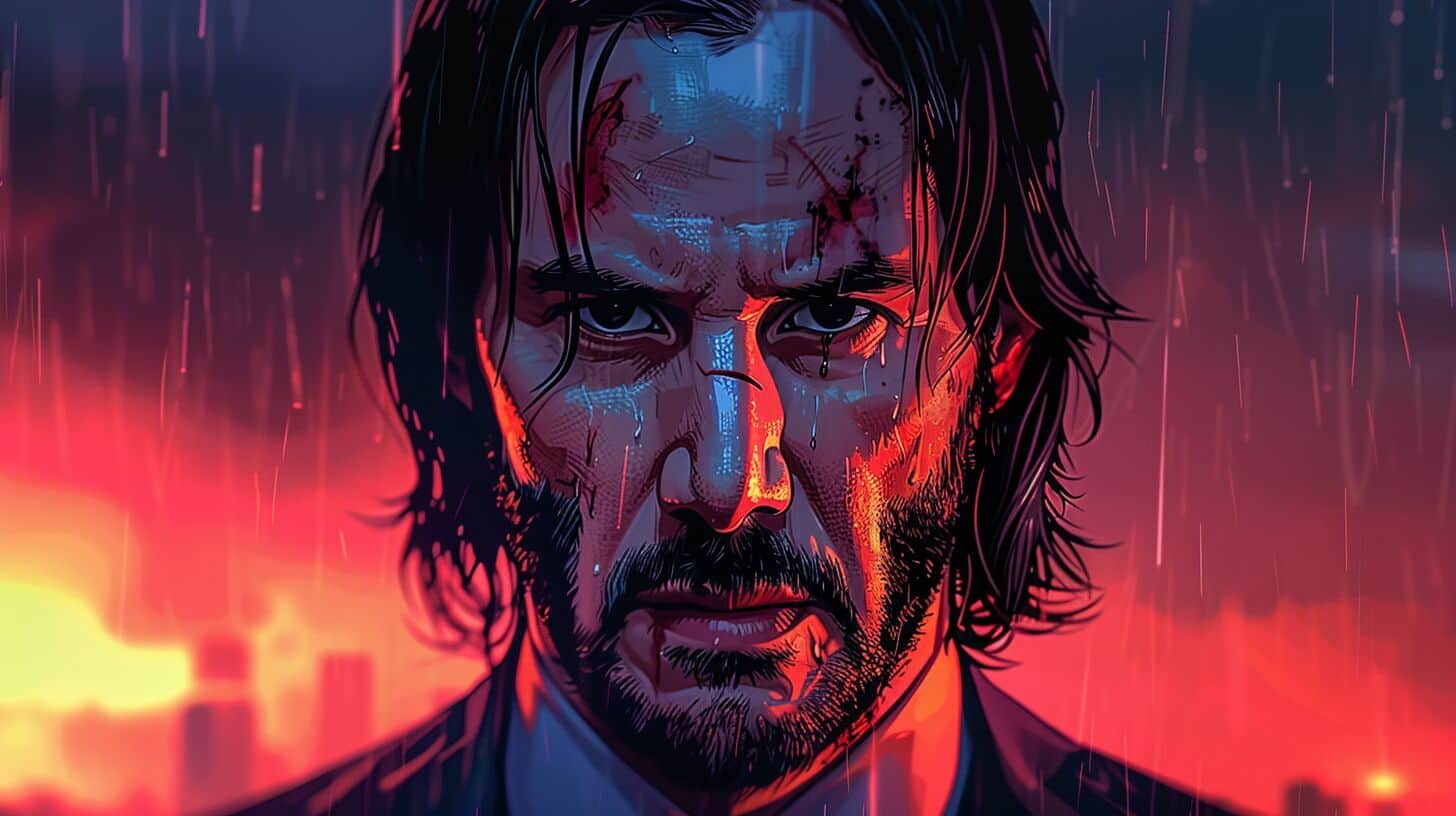 Midjourney John Wick Prompt For Rotoscope Style Images - Easy AI Beginner